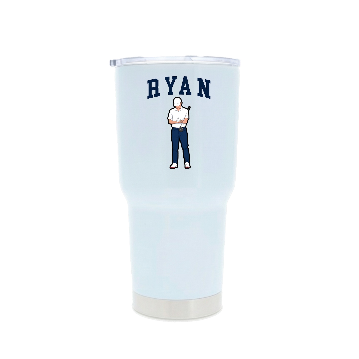 30oz Stainless Steel Tumbler — Shirsey in White