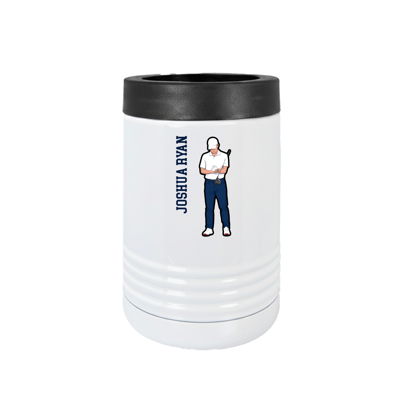 Beverage Holder — Name Vertical in White