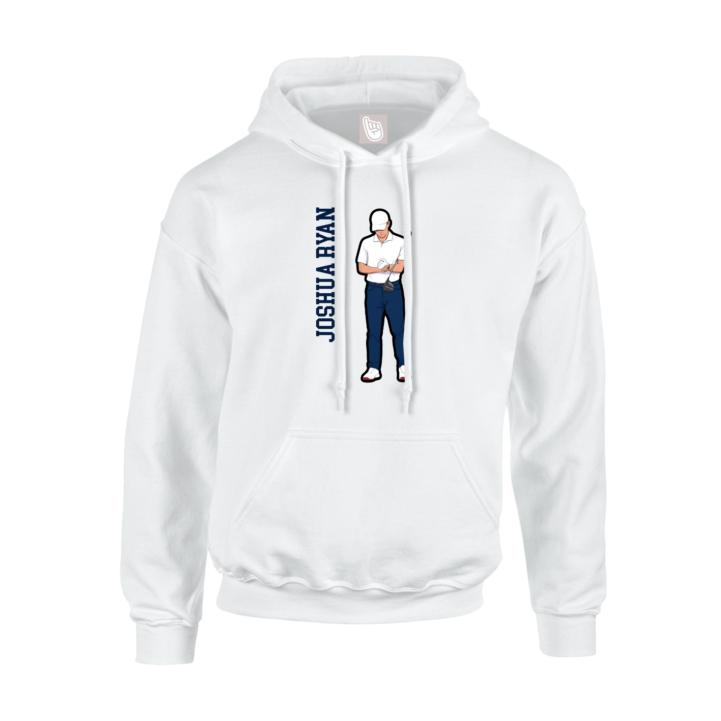 Hoodie — Name Vertical in White