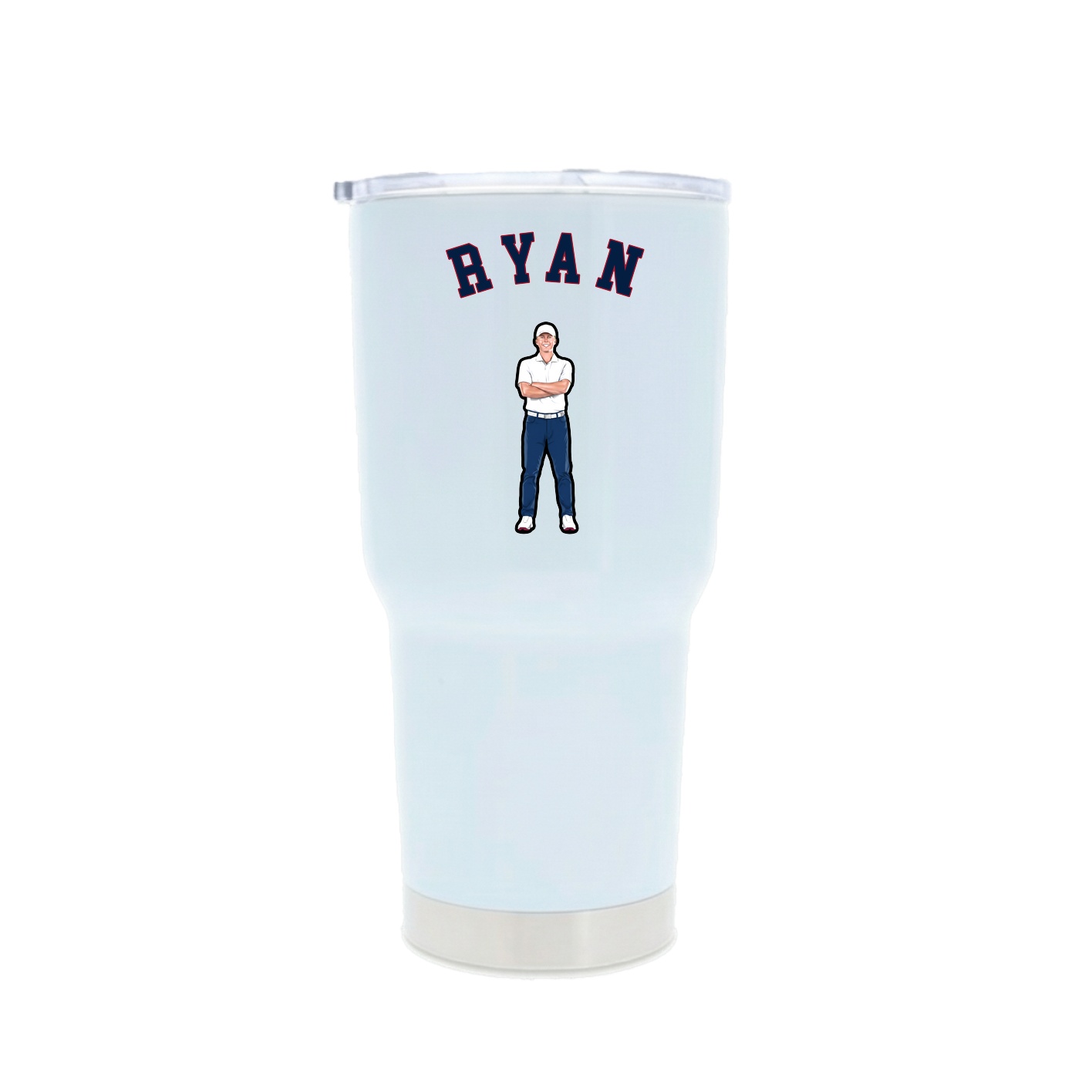 30oz Stainless Steel Tumbler — Shirsey Arch in White