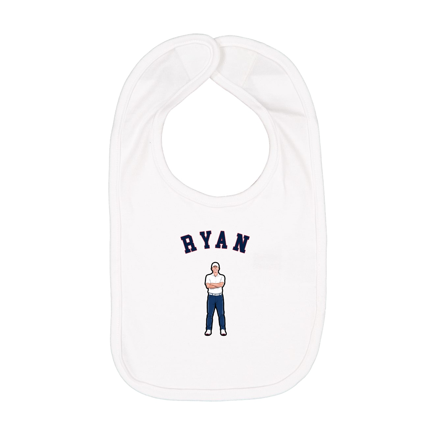 Infant Bib — Shirsey Arch in White