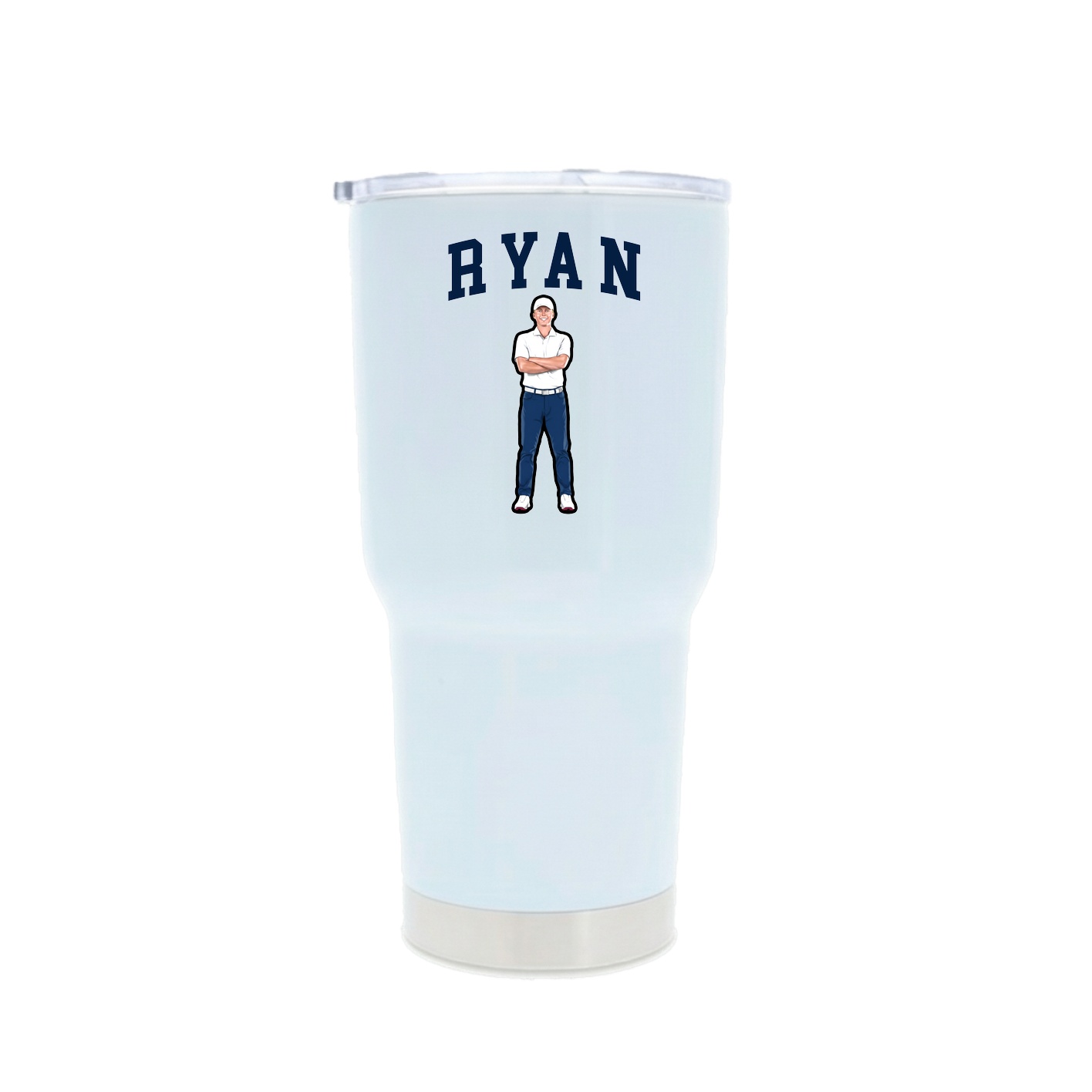 30oz Stainless Steel Tumbler — Shirsey in White