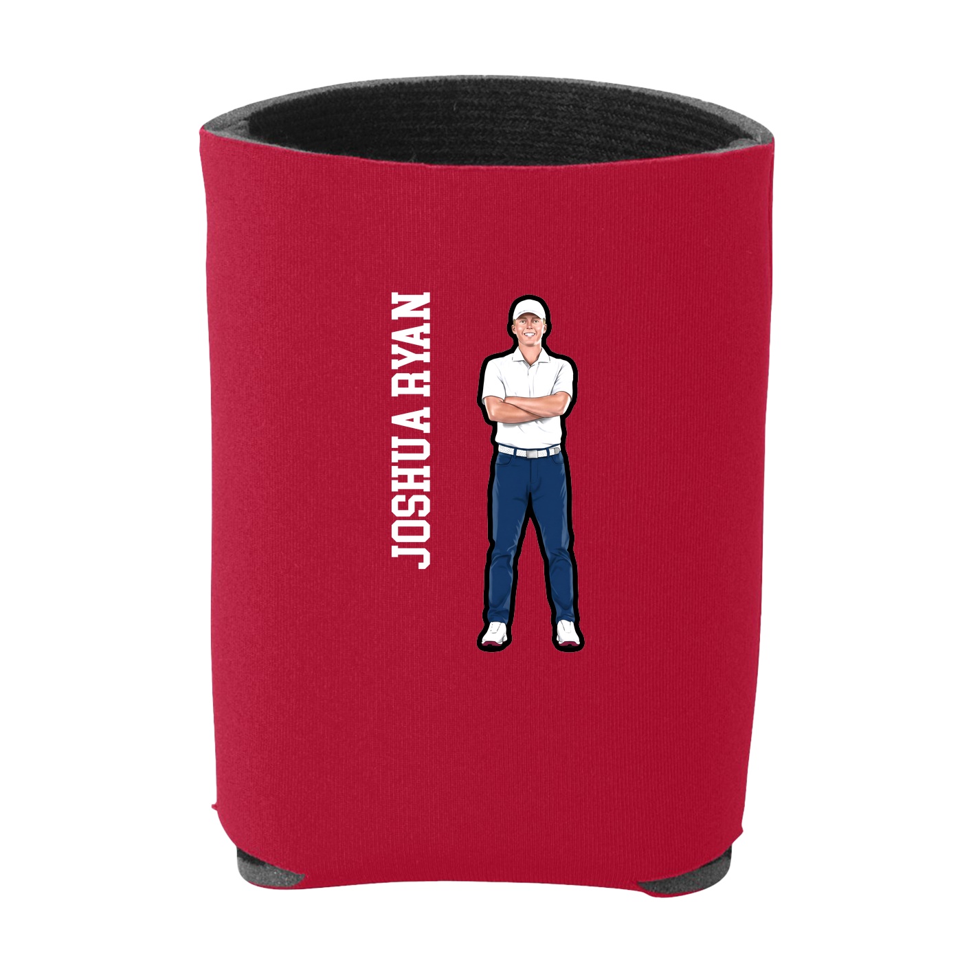 Can Holder — Name Vertical in Red