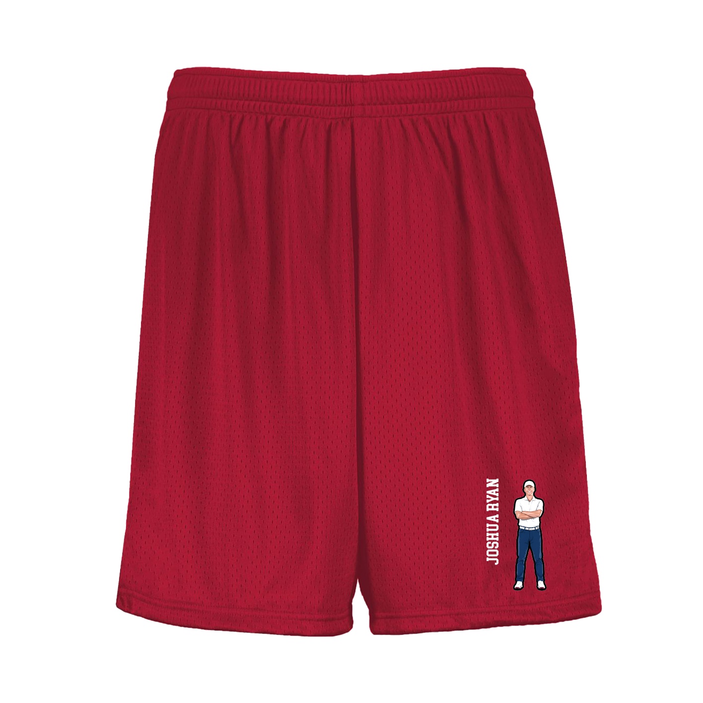 Shorts — Name Vertical in Red