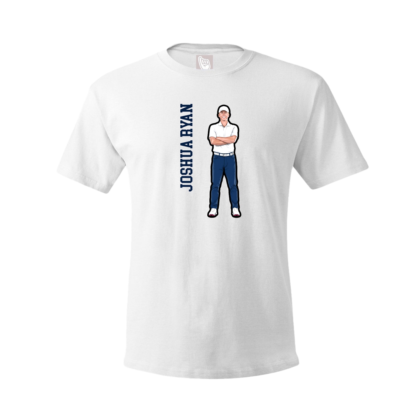 Tee — Name Vertical in White