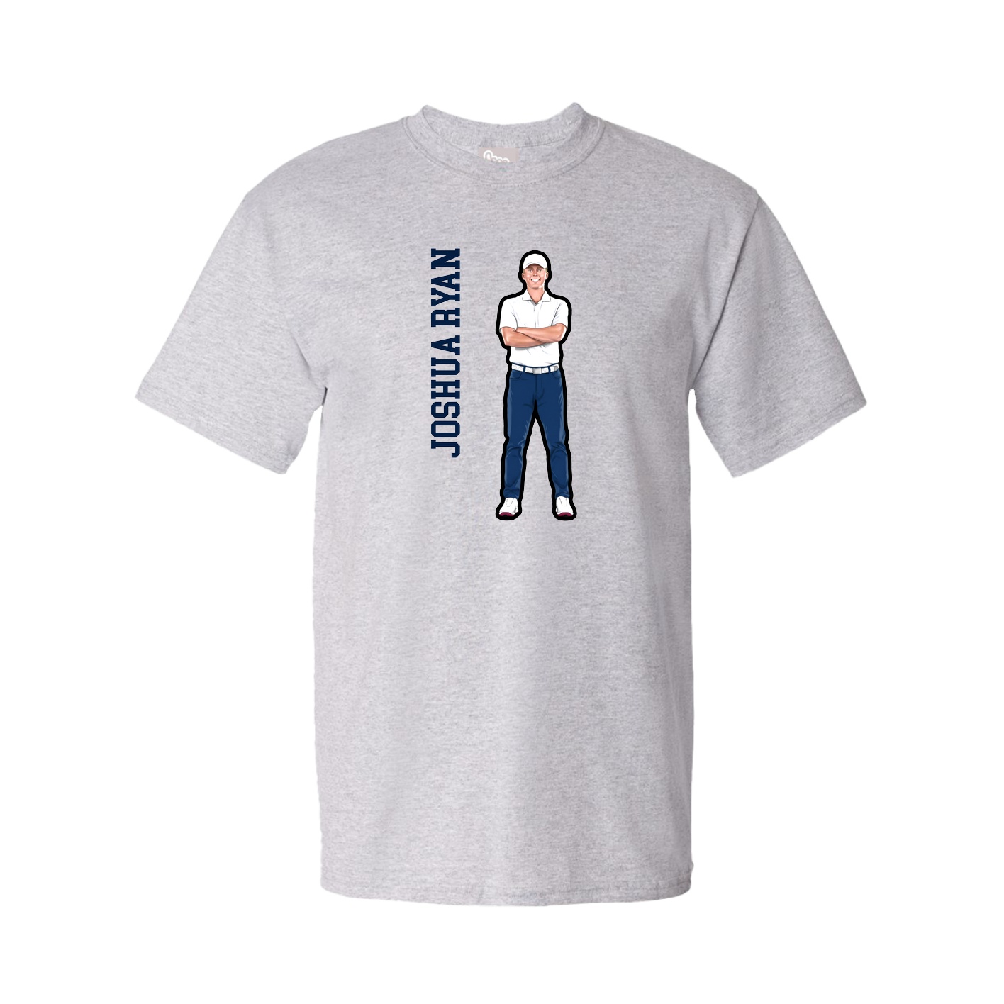 Youth Tee — Name Vertical in Grey
