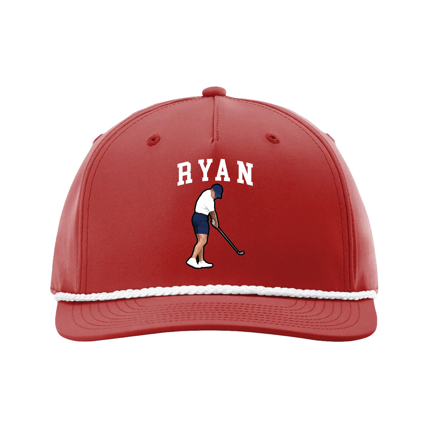 Five-Panel Classic Rope Cap — Shirsey in Red