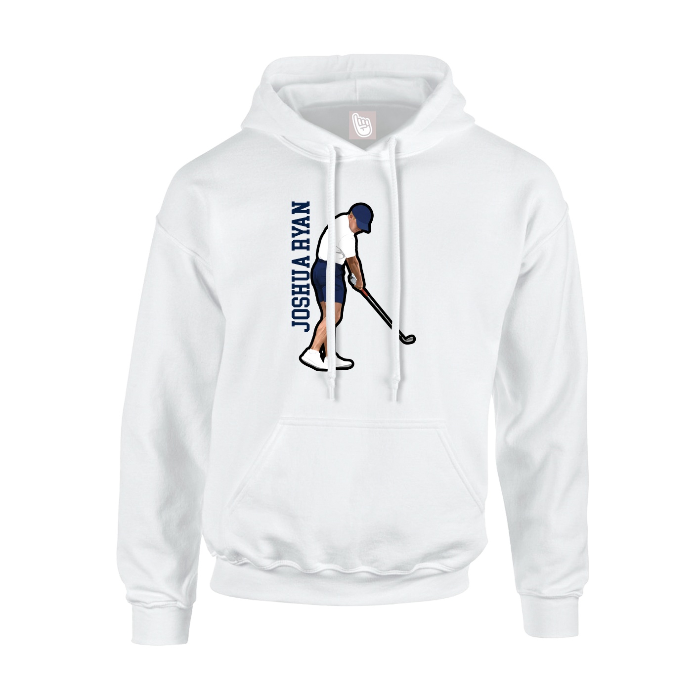 Youth Hoodie — Name Vertical in White