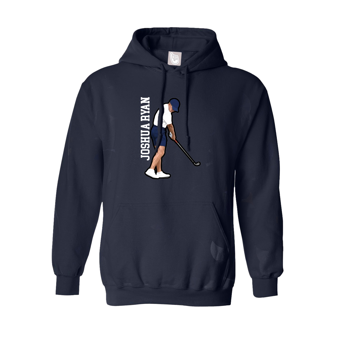 Youth Hoodie — Name Vertical in Navy