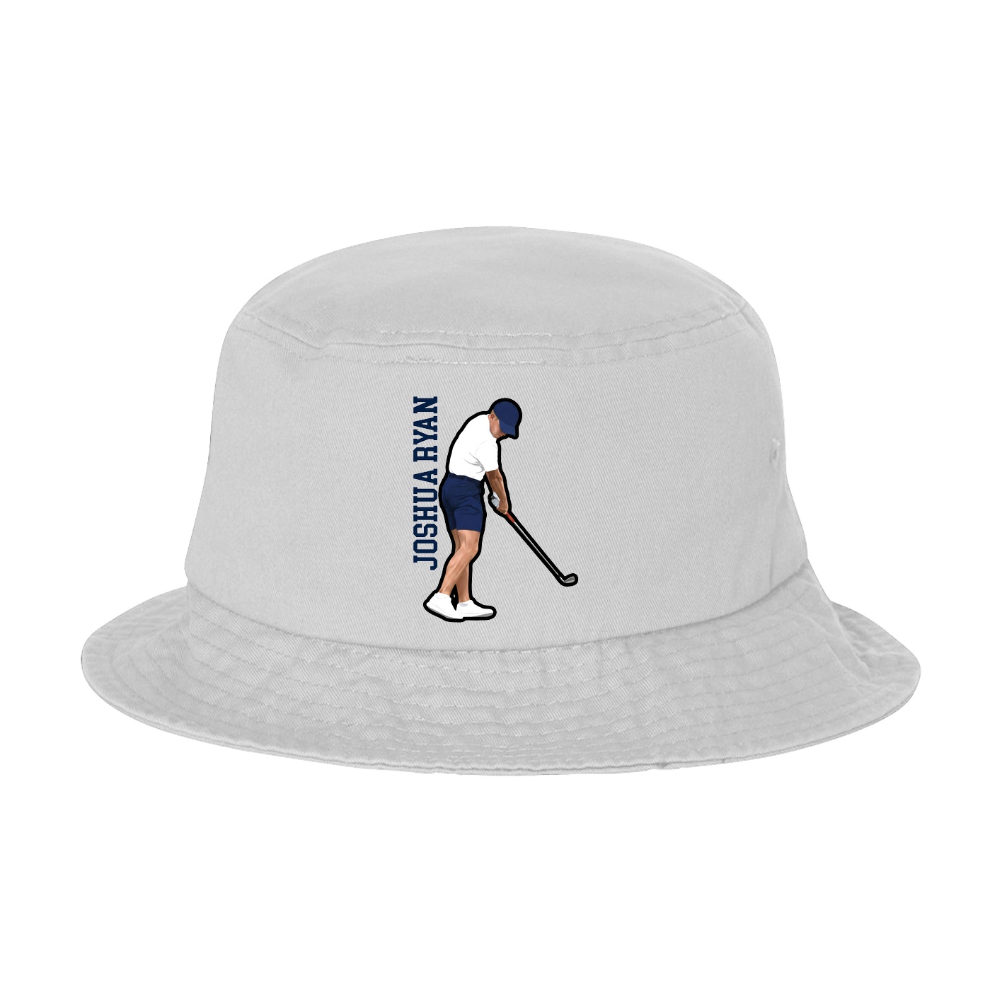 Bucket Cap — Name Vertical in White