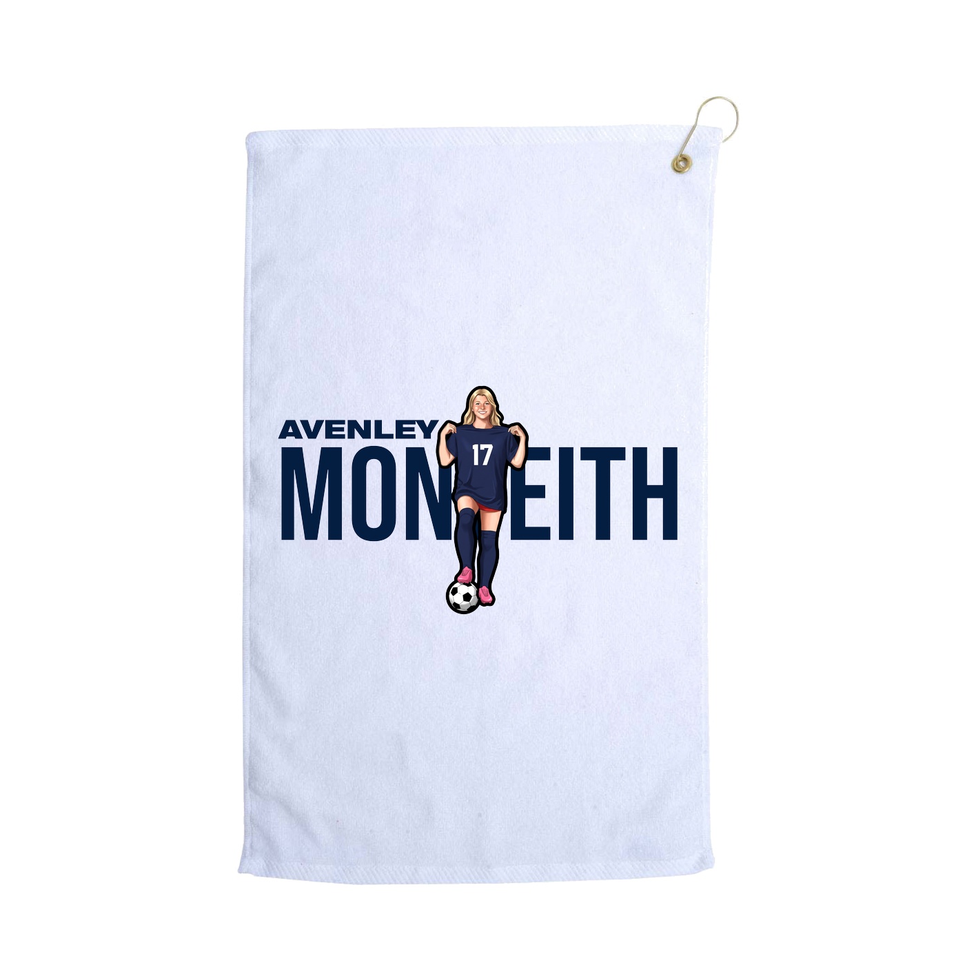 Golf Towel — Player Name in White