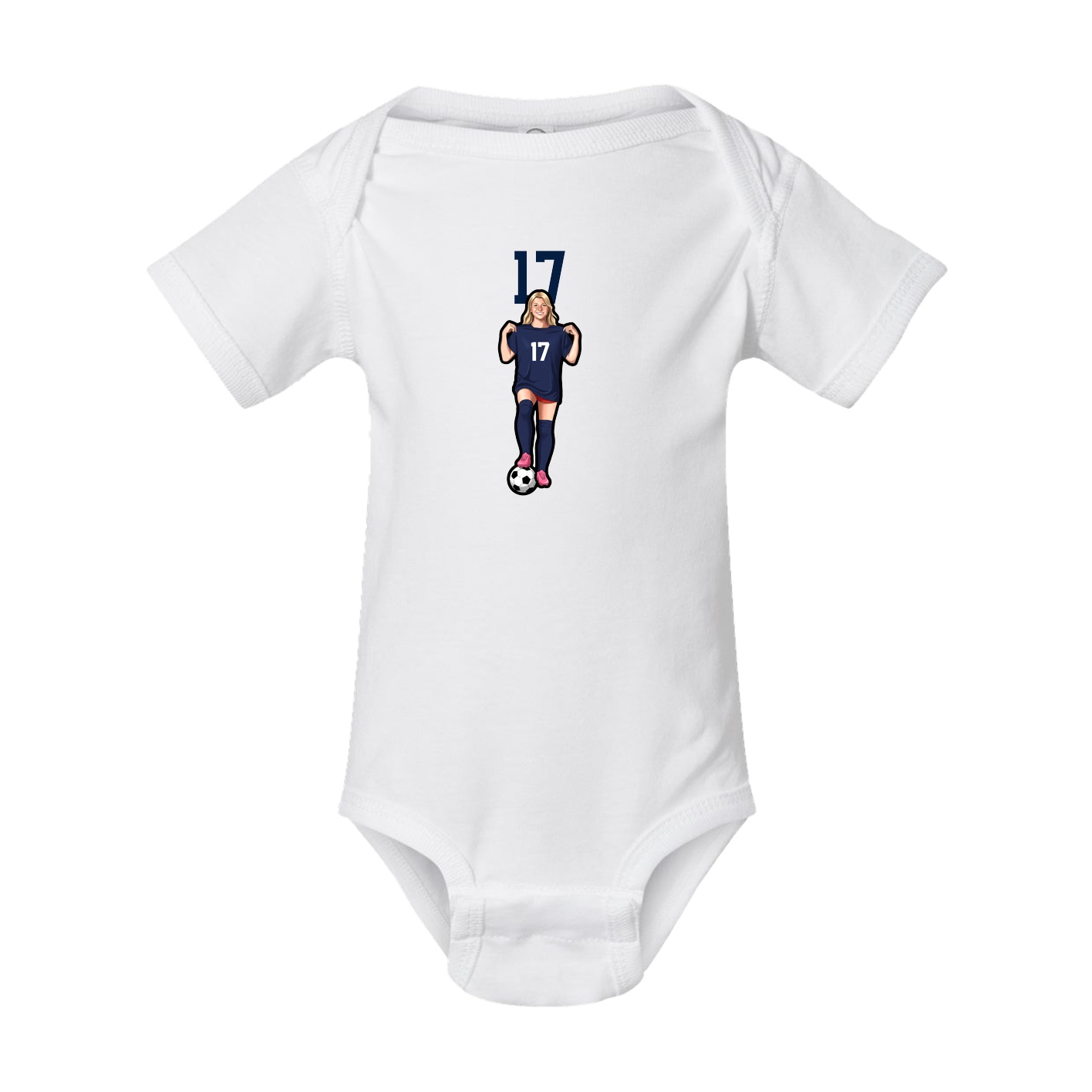 Baby Onesie — Number Top in White