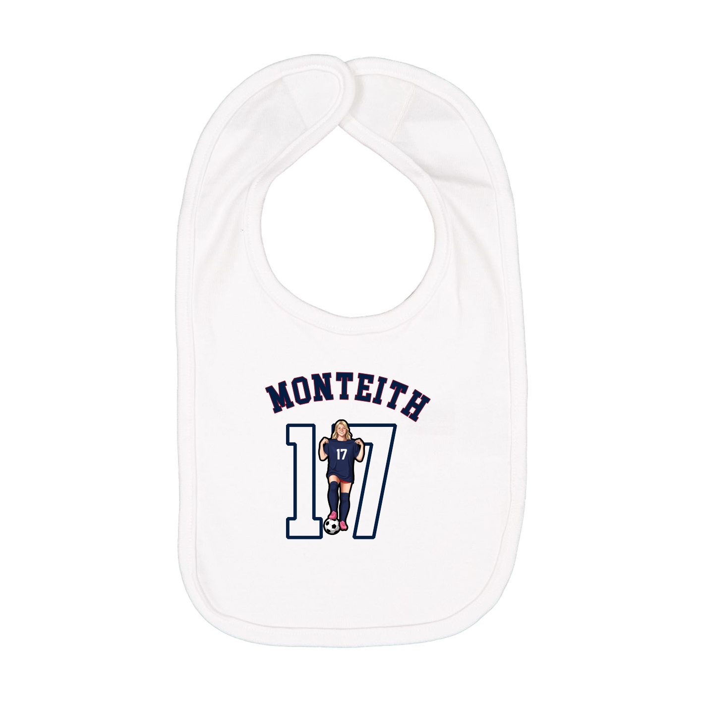 Infant Bib — Shirsey Arch in White