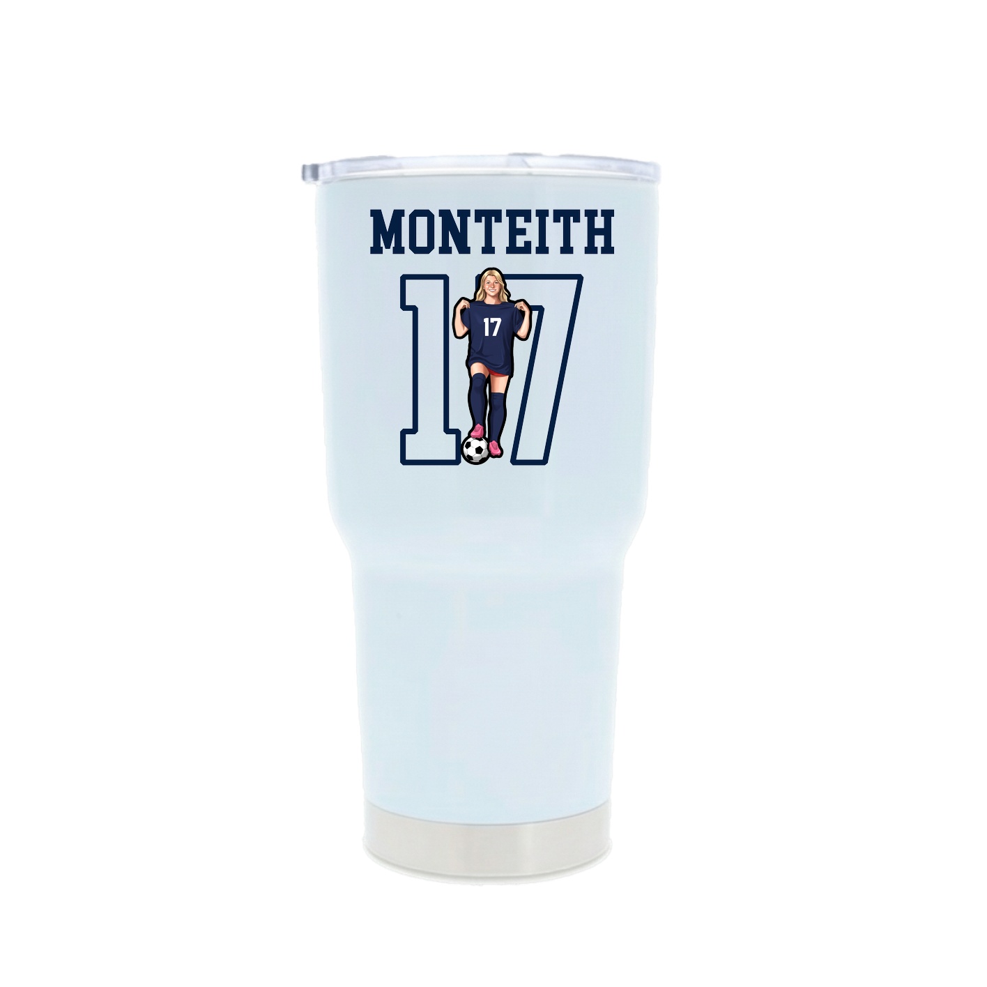 30oz Stainless Steel Tumbler — Shirsey in White