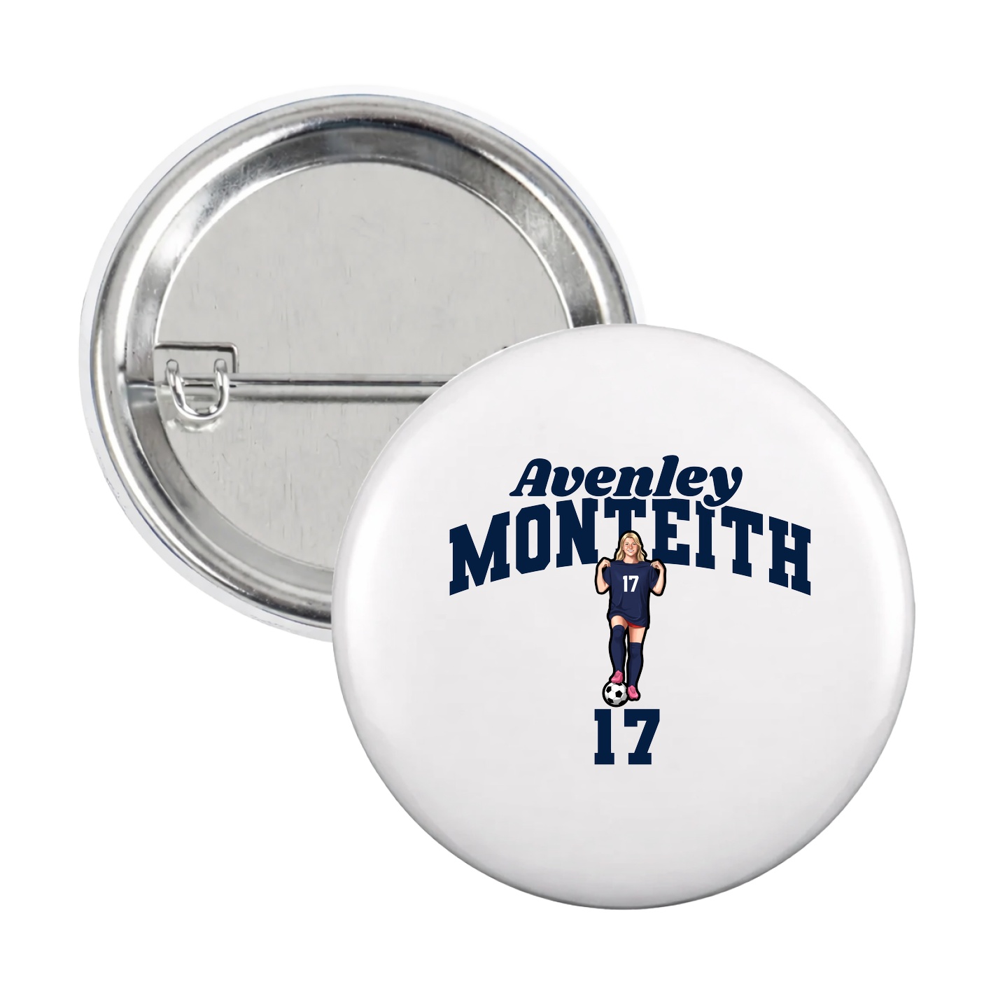 Game Day Button — Signature Arch in White