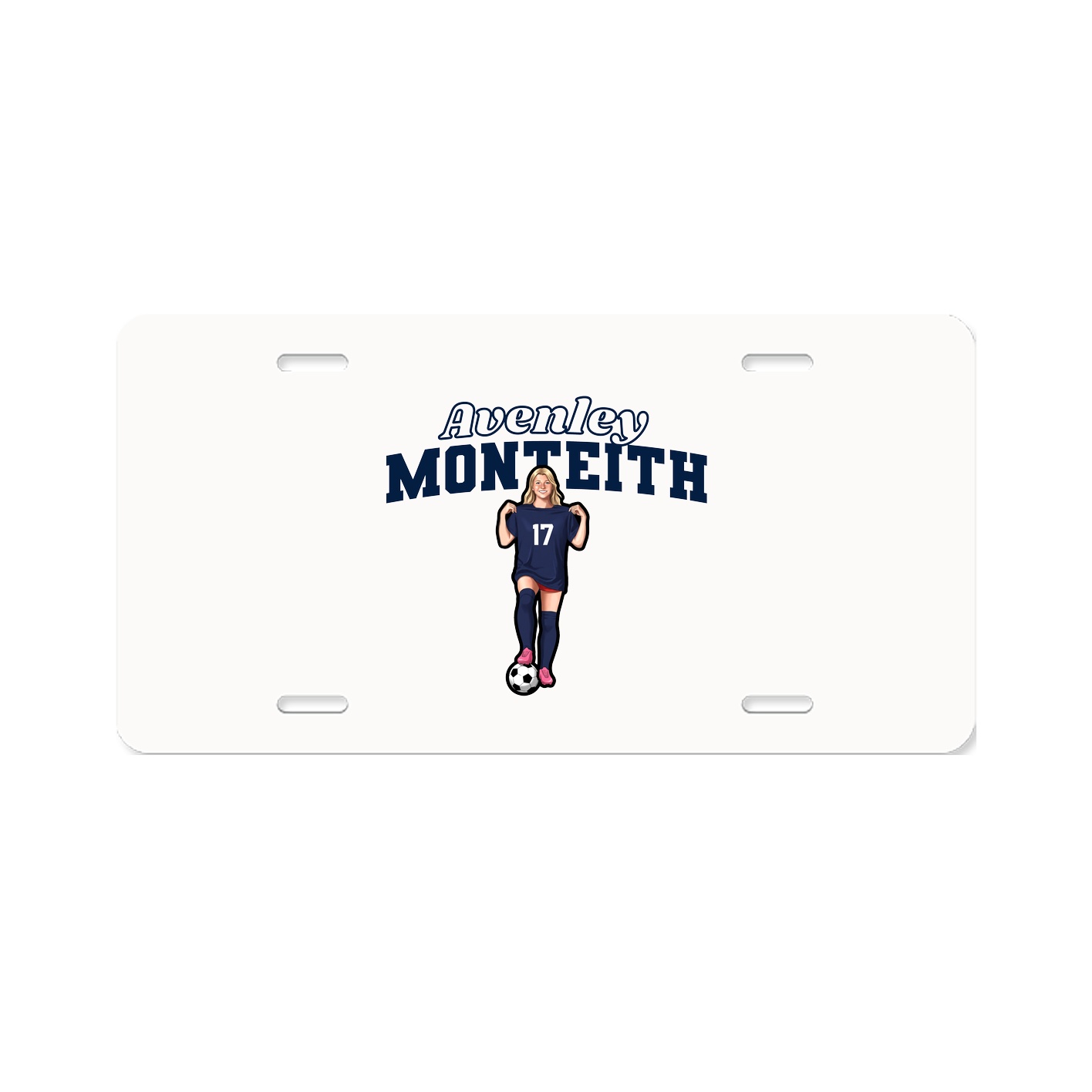 License Plate — Name Arch in Classic