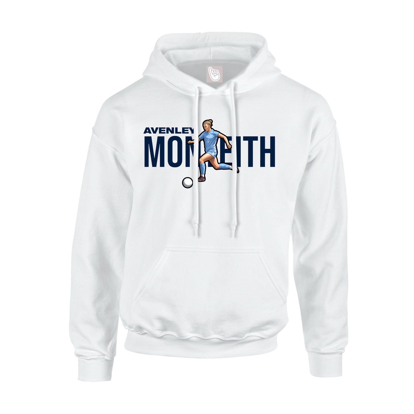 Youth Hoodie — Player Name in White