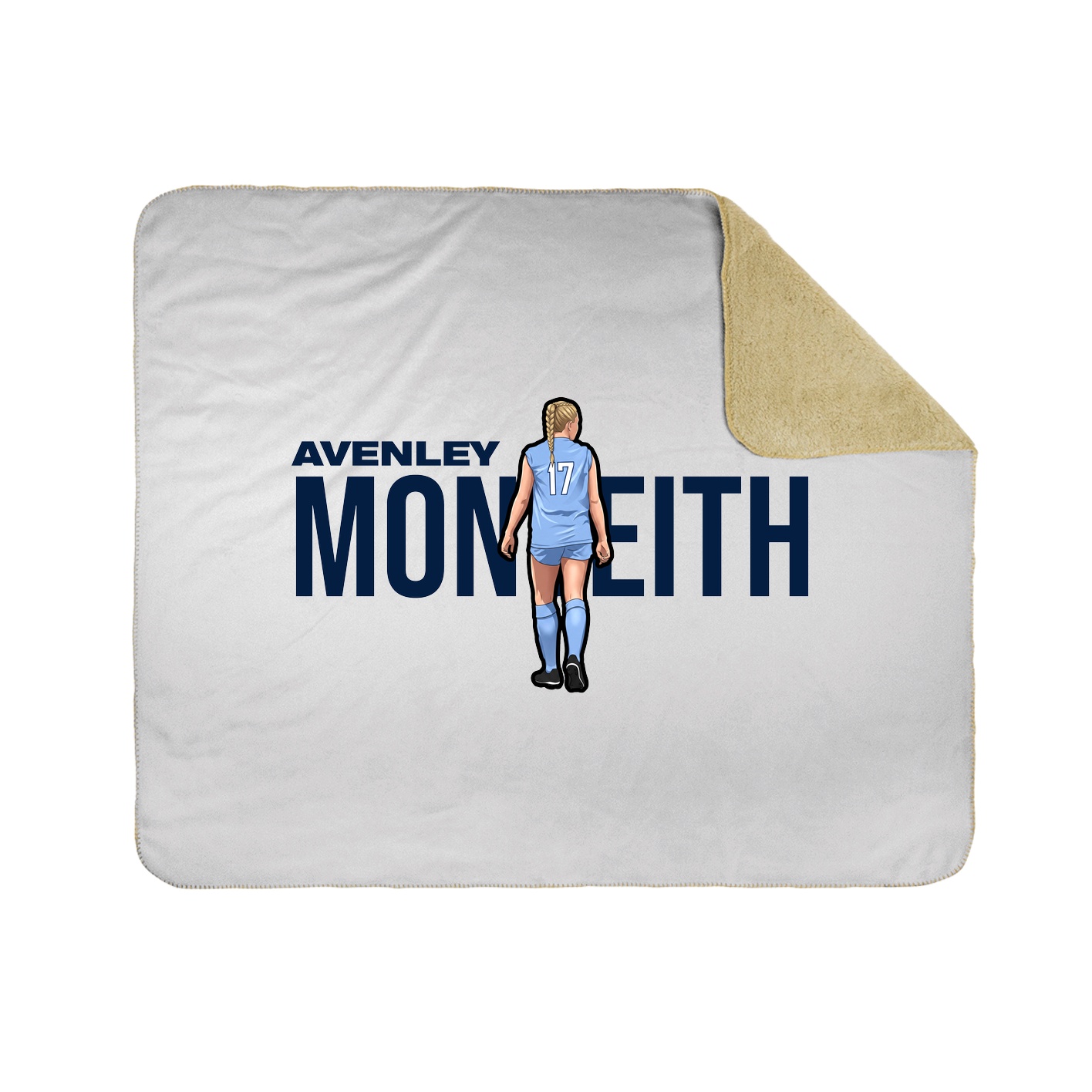 Throw Blanket — Player Name in White