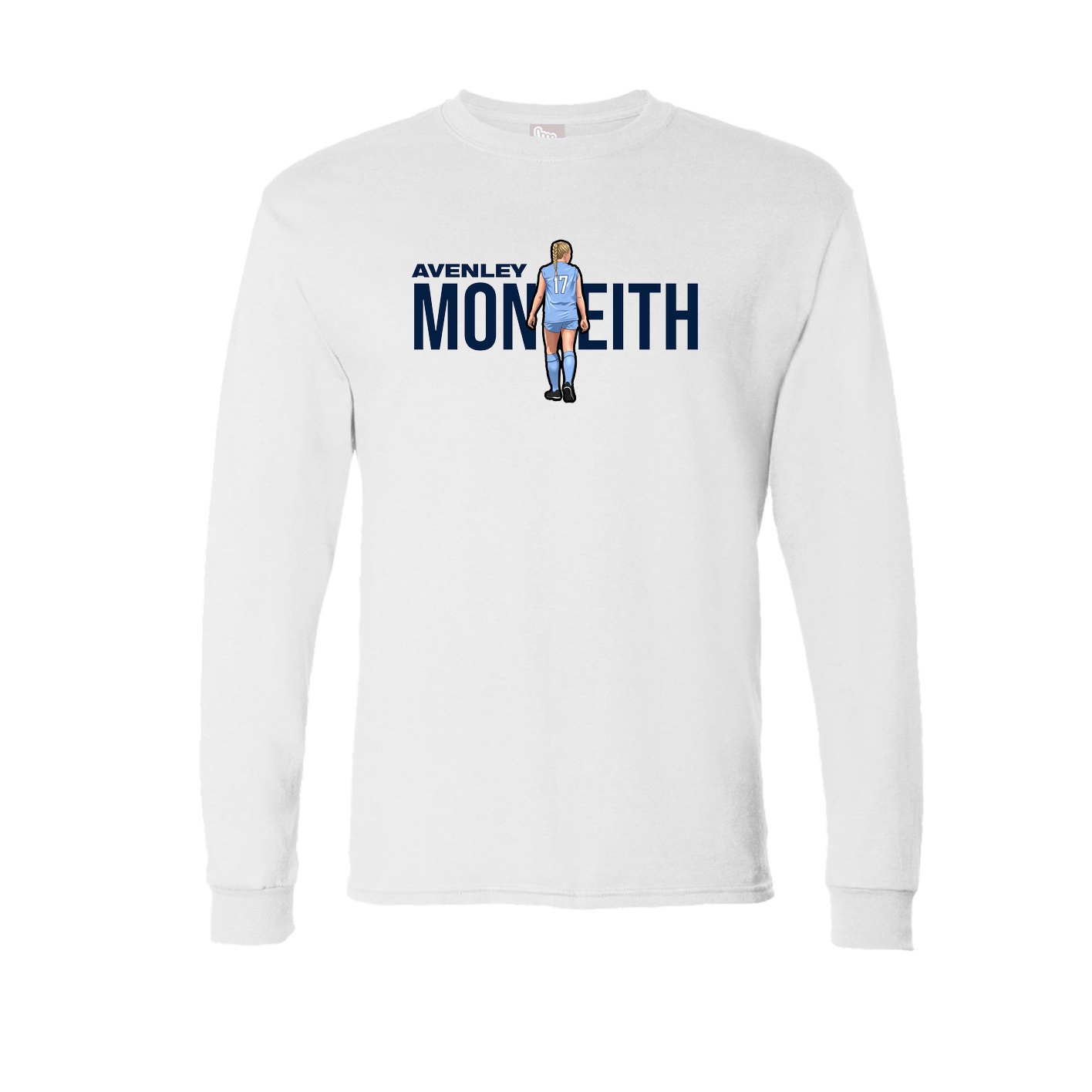 Long Sleeve Tee — Player Name in White