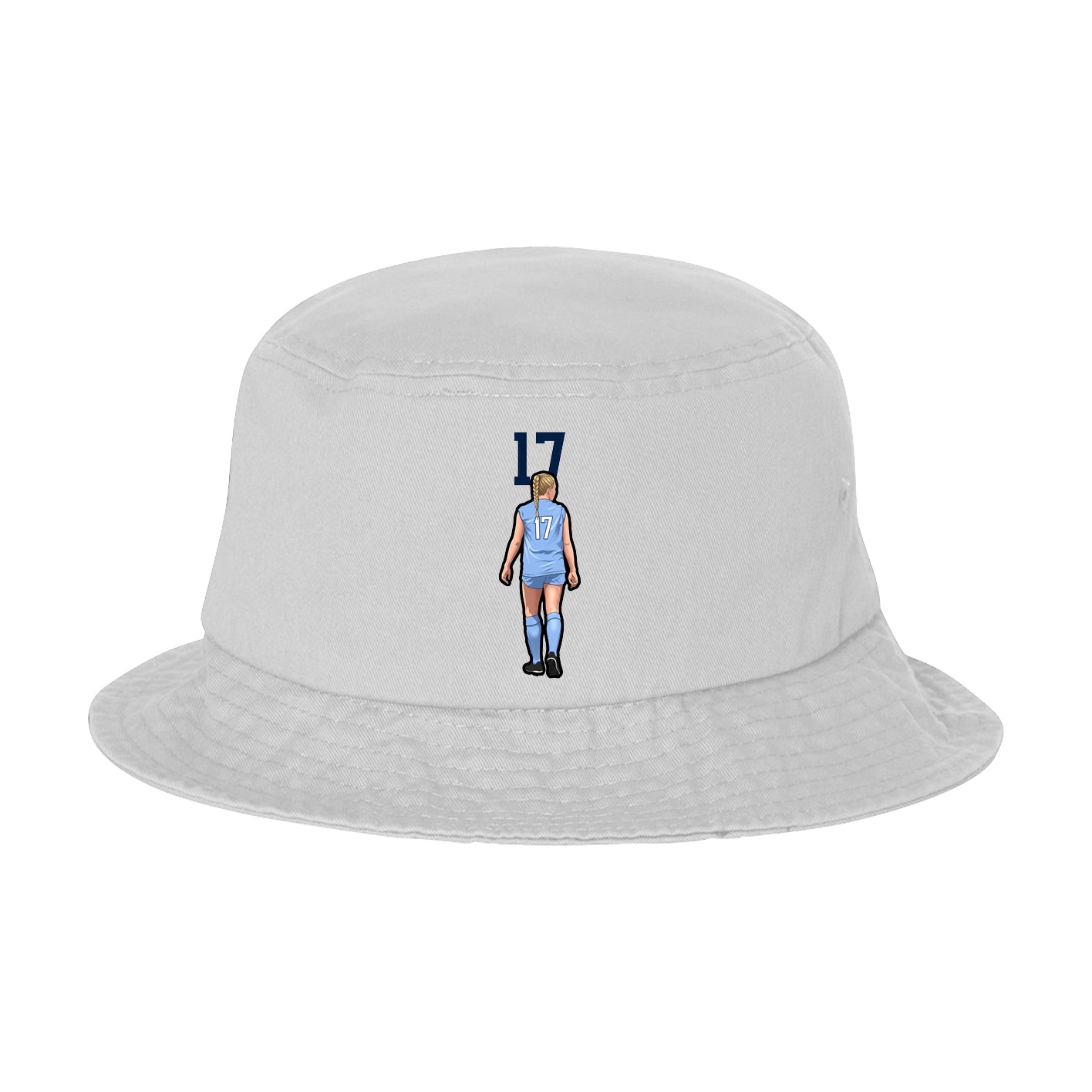 Bucket Cap — Number Top in White