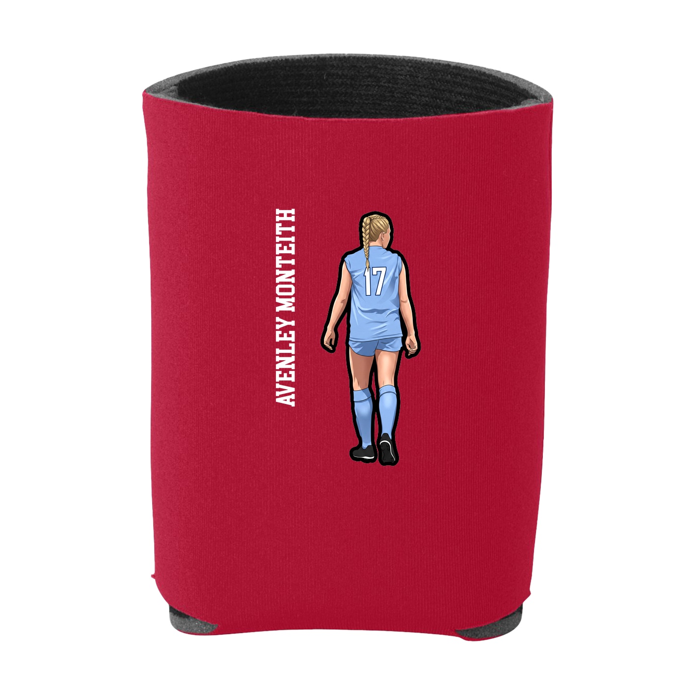Can Holder — Name Vertical in Red