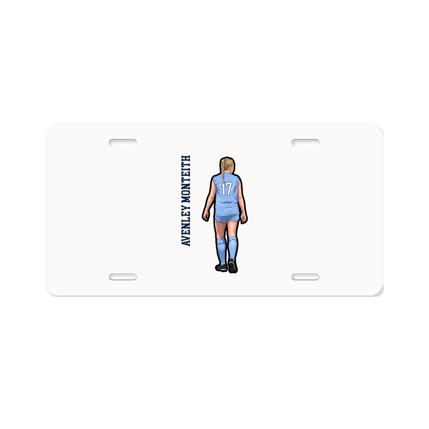 License Plate — Name Vertical in Classic