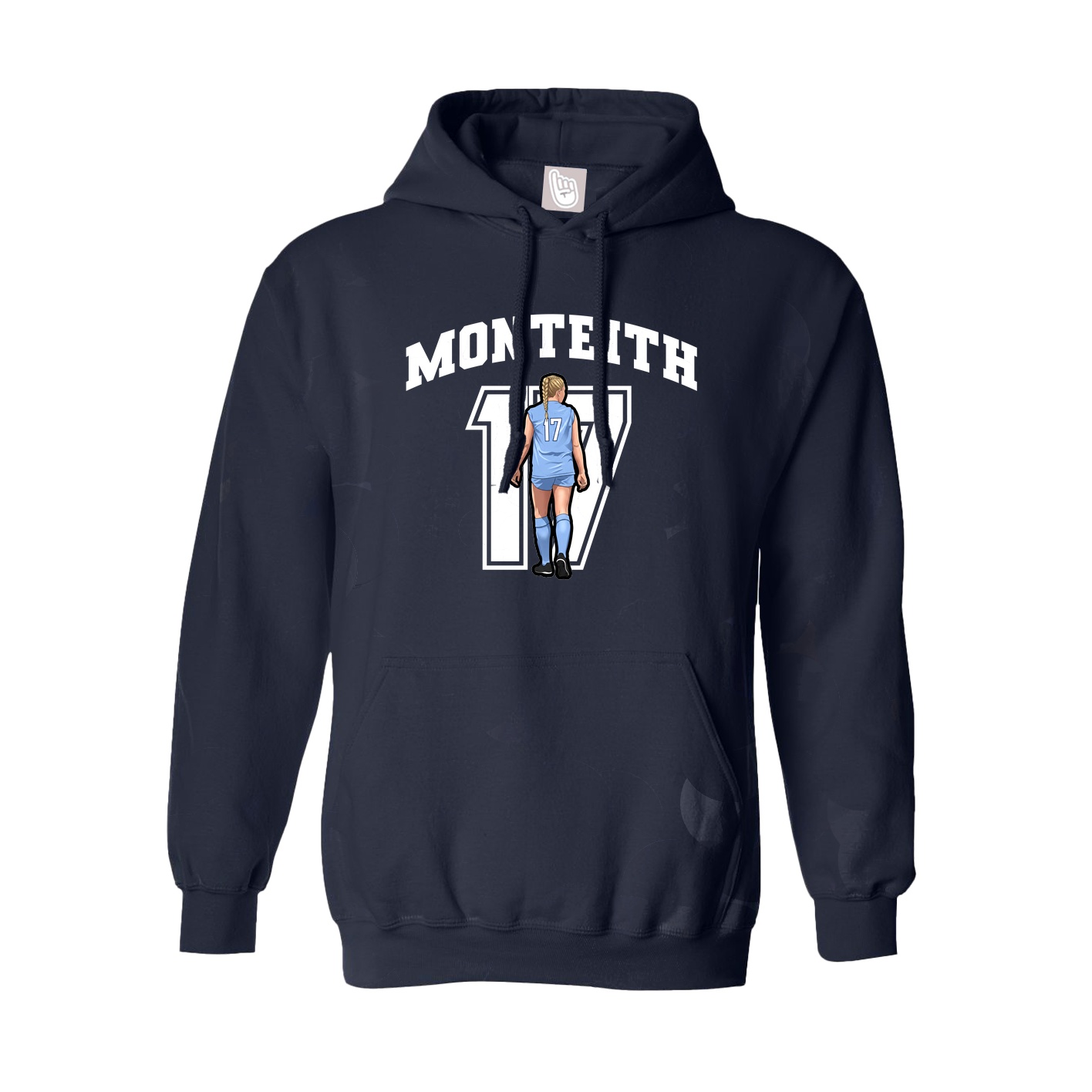 Youth Hoodie — Number in Navy