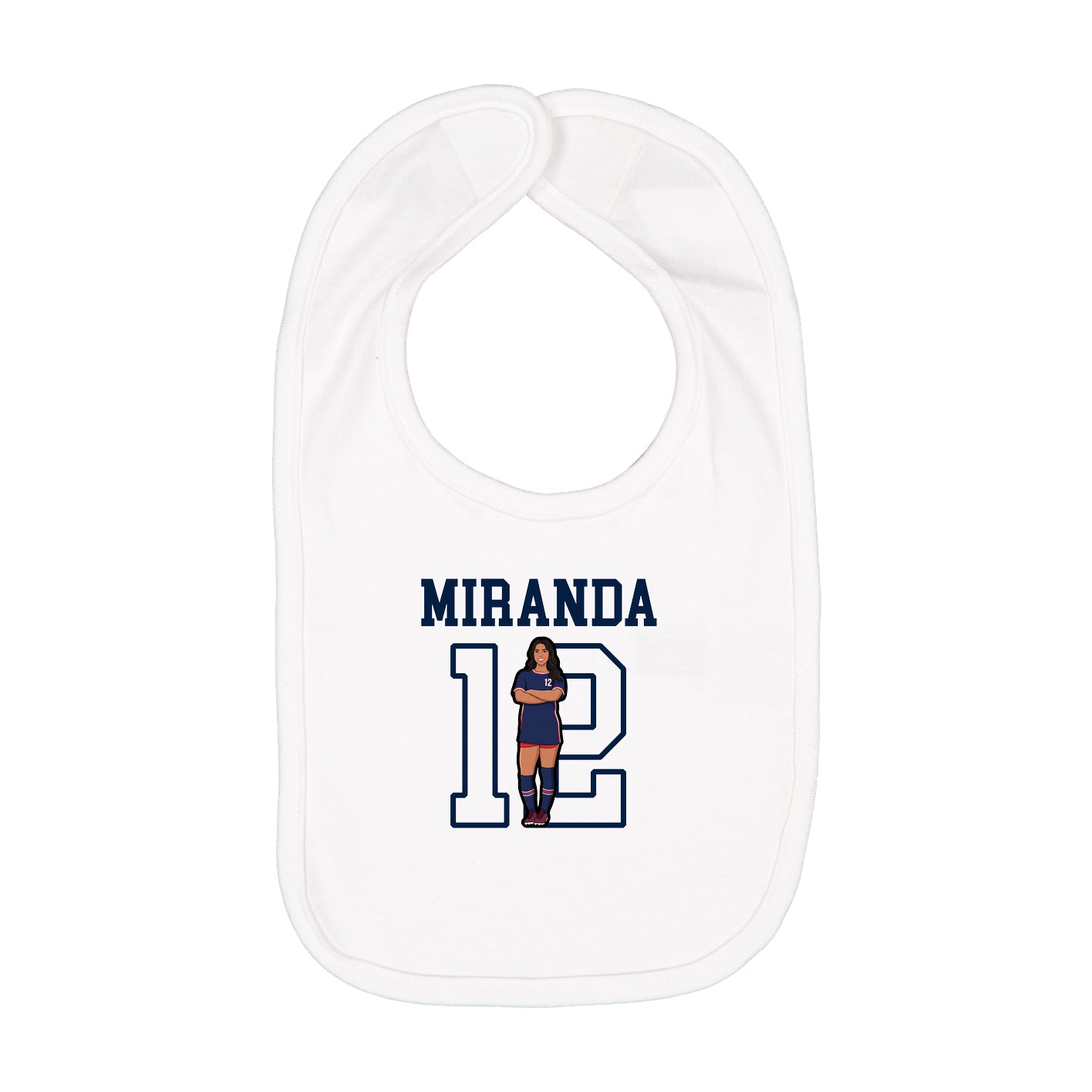 Infant Bib — Shirsey in White