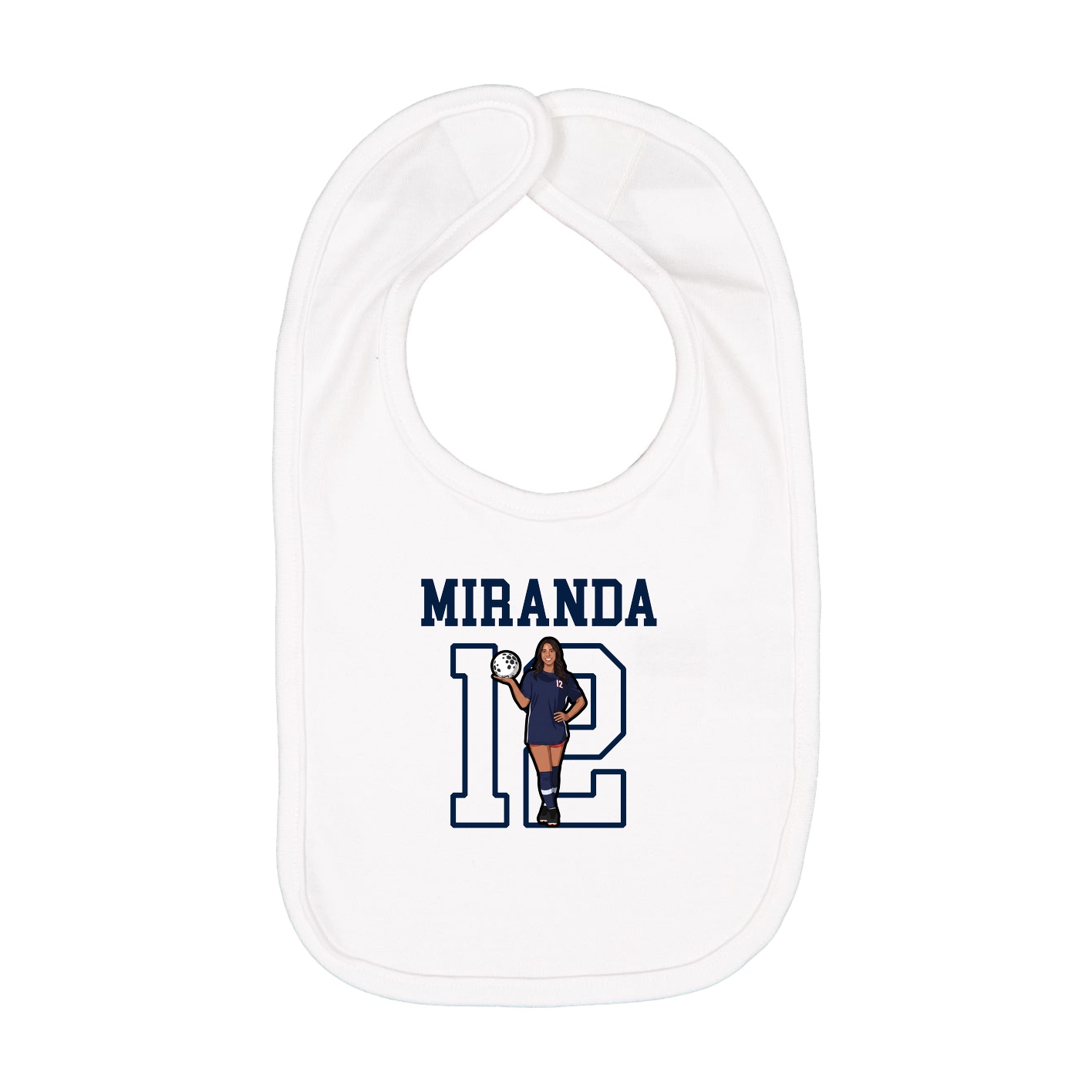 Infant Bib — Shirsey in White