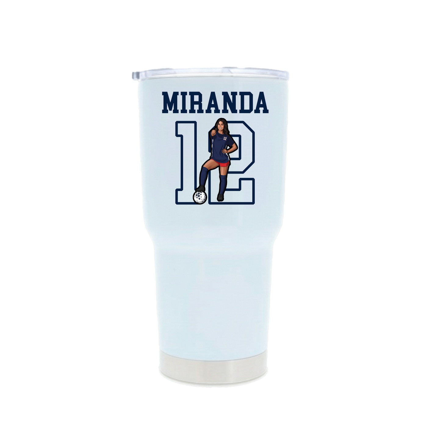 30oz Stainless Steel Tumbler — Shirsey in White