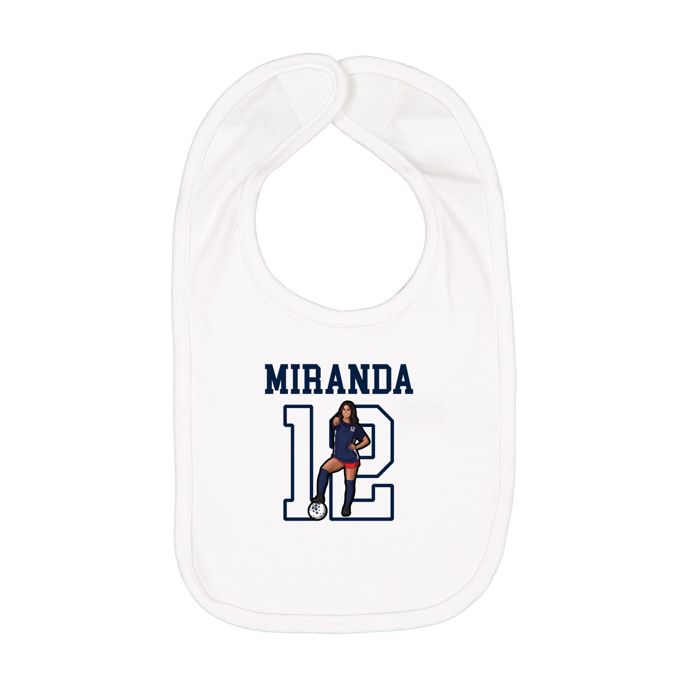 Infant Bib — Shirsey in White