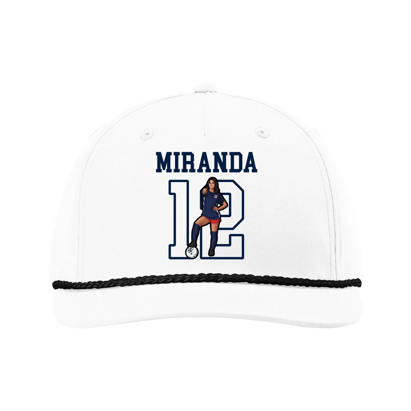 Five-Panel Classic Rope Cap — Shirsey in White
