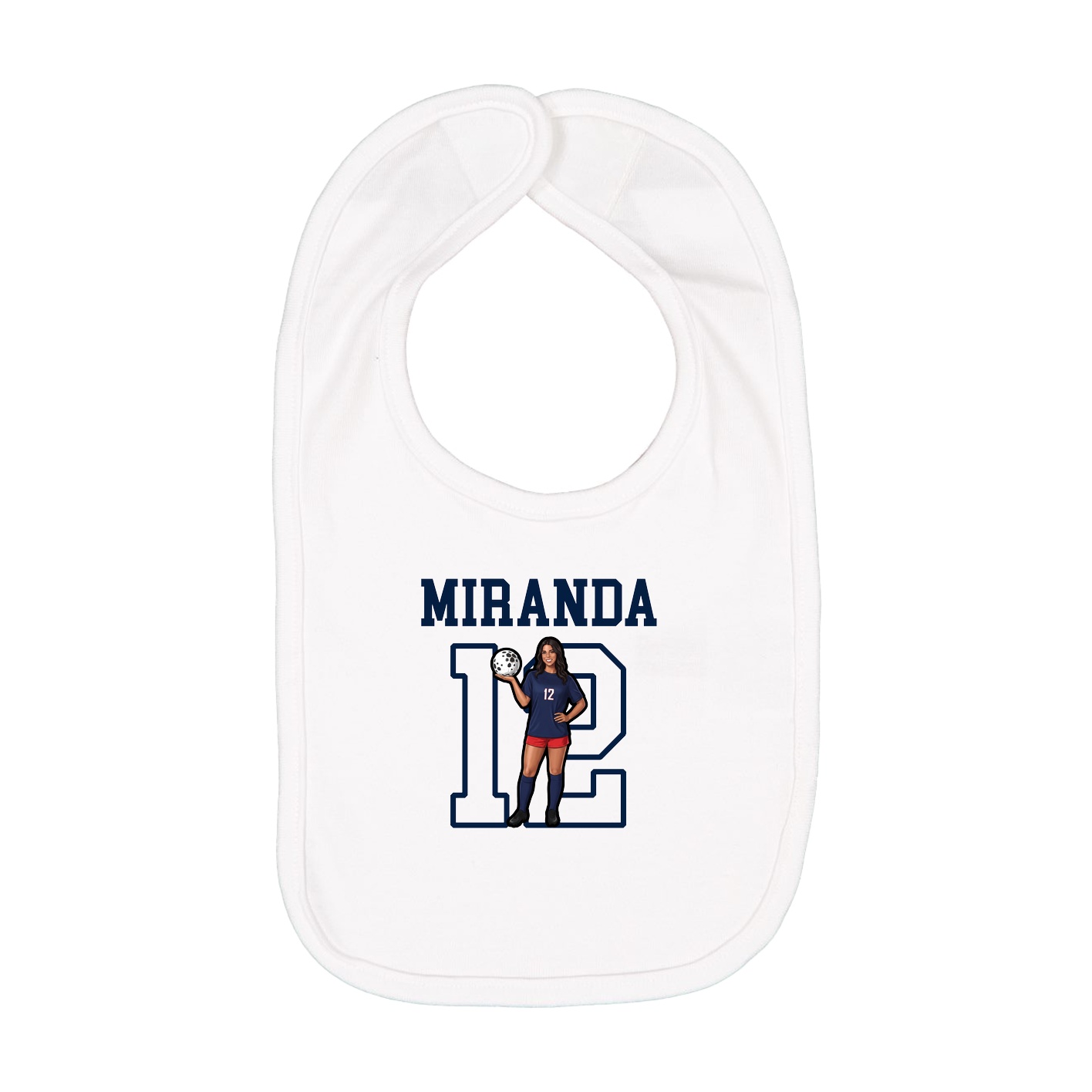 Infant Bib — Shirsey in White