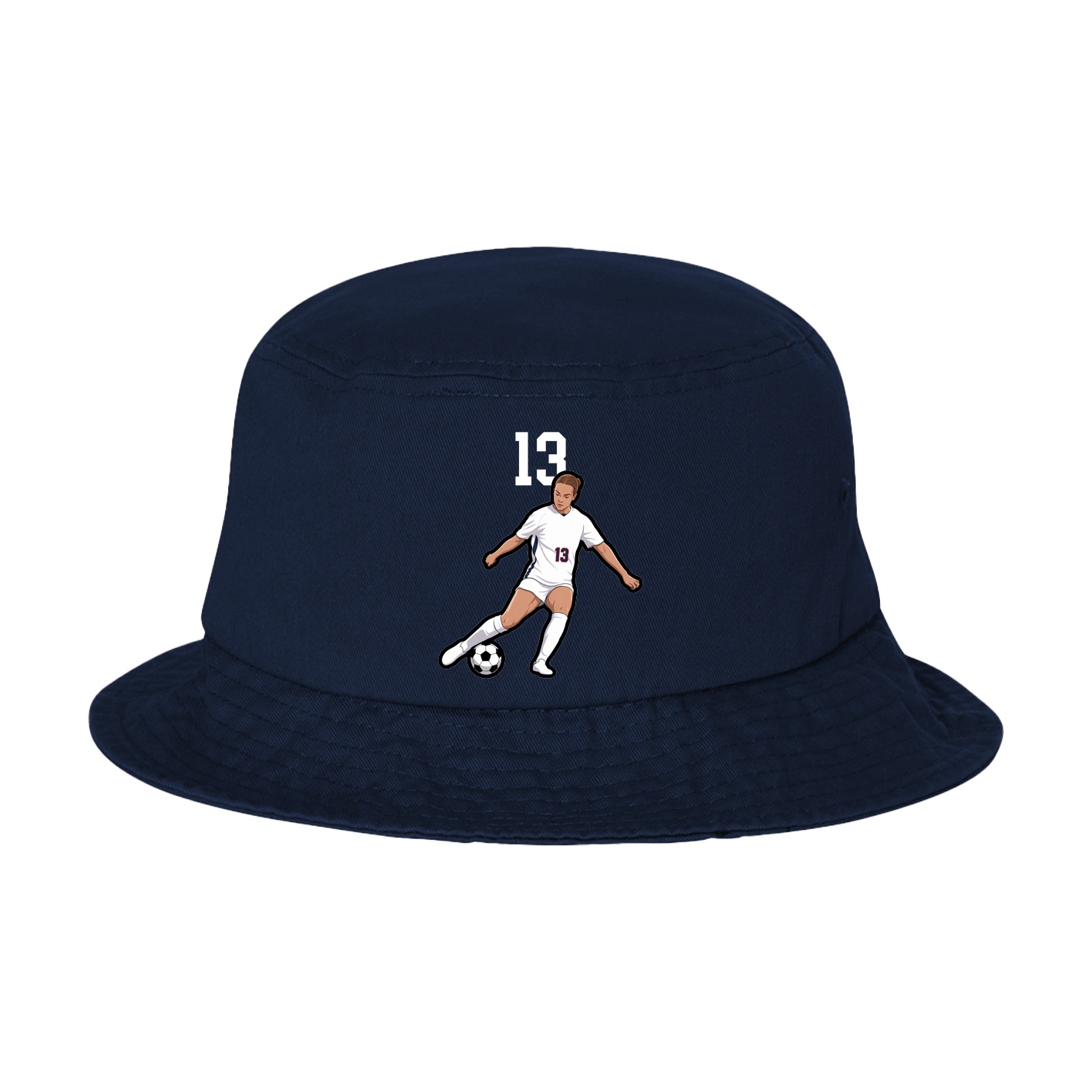 Bucket Cap — Number Top in Navy