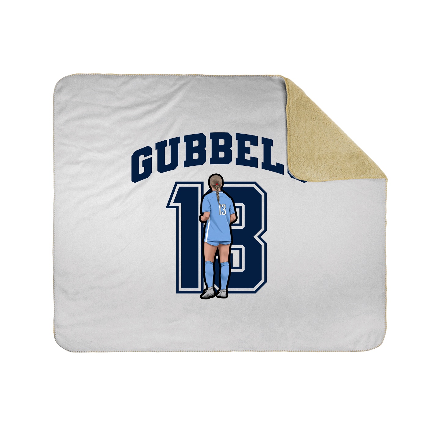 Throw Blanket — Number in White