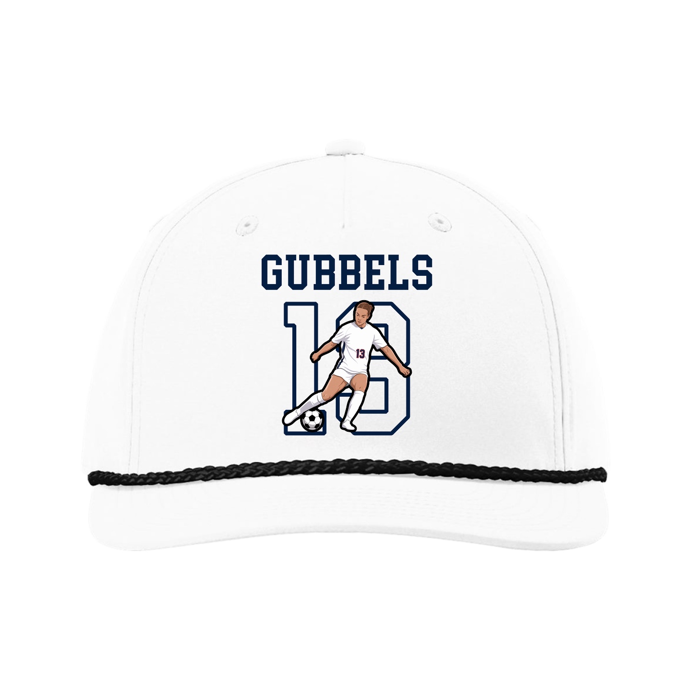 Five-Panel Classic Rope Cap — Shirsey in White