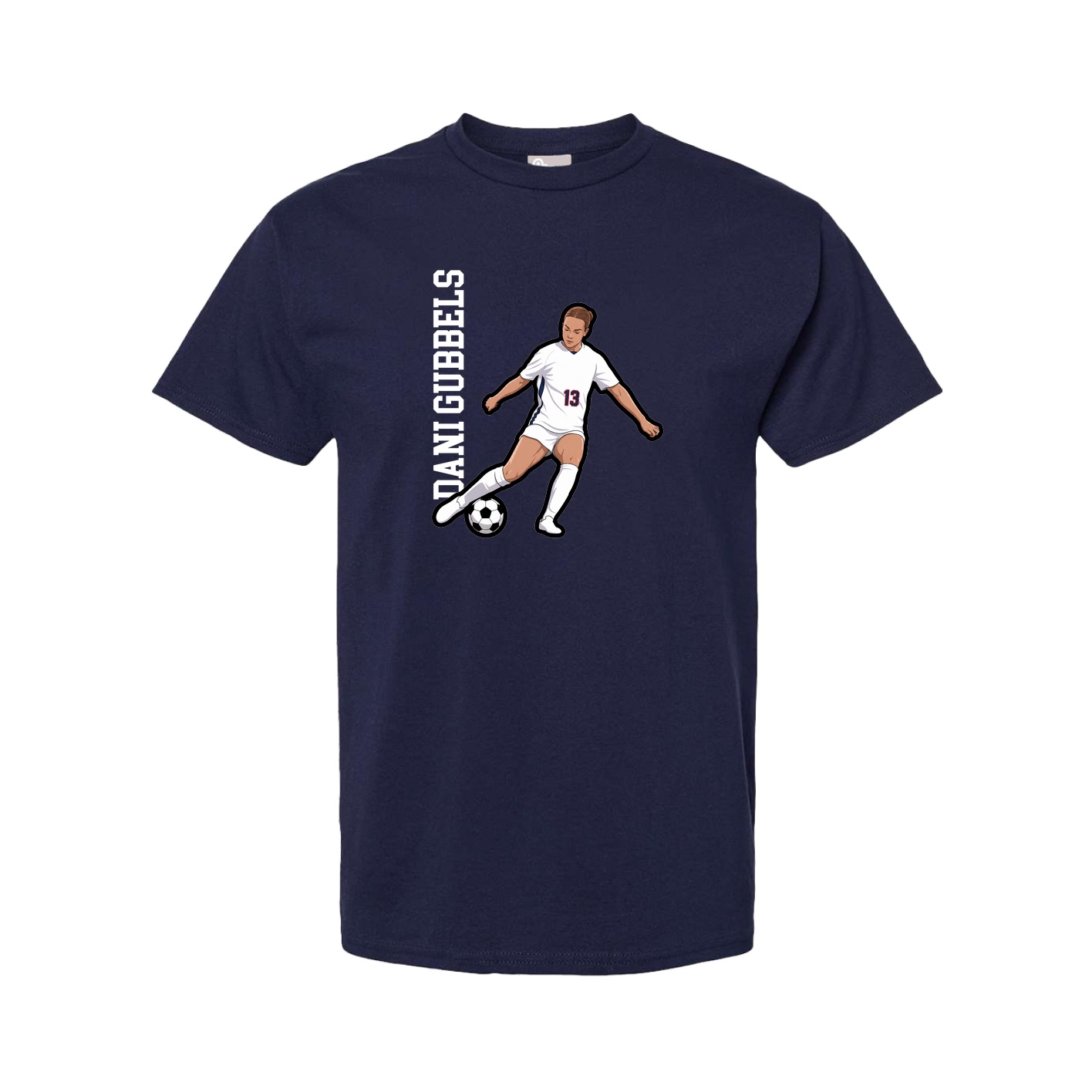 Tee — Name Vertical in Navy