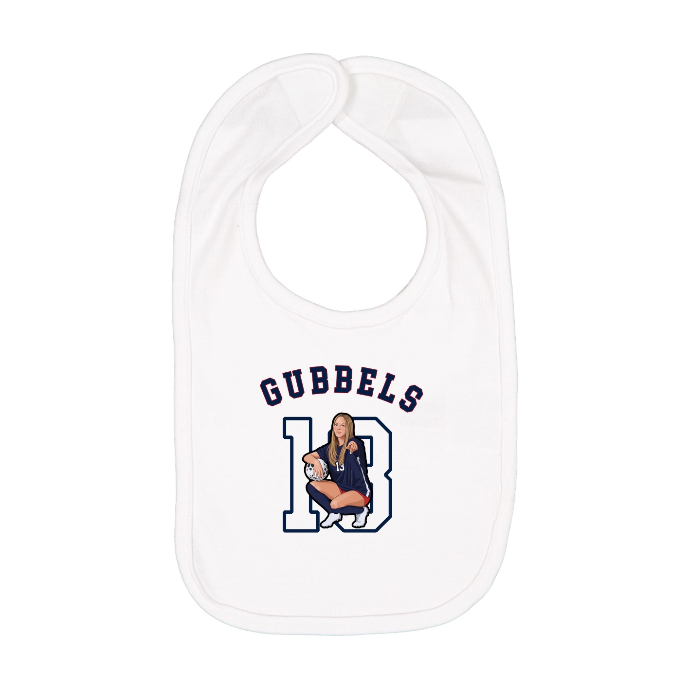 Infant Bib — Shirsey Arch in White