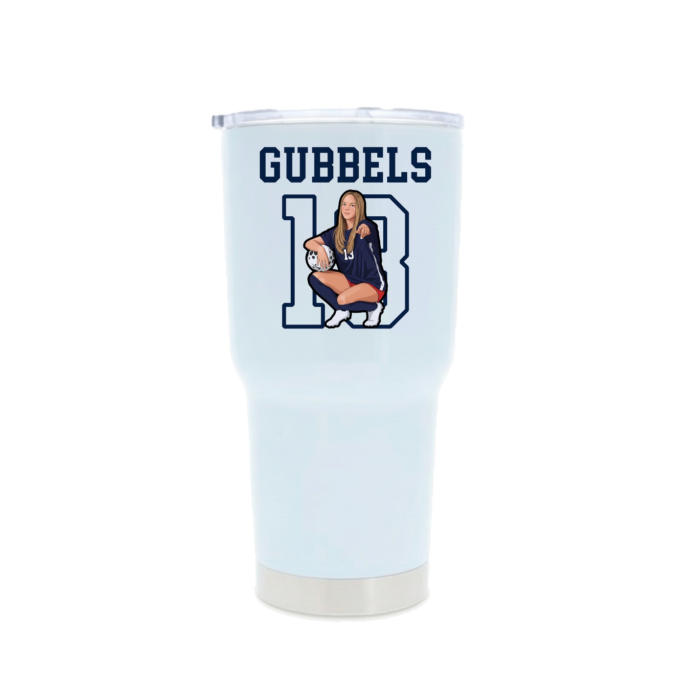 30oz Stainless Steel Tumbler — Shirsey in White