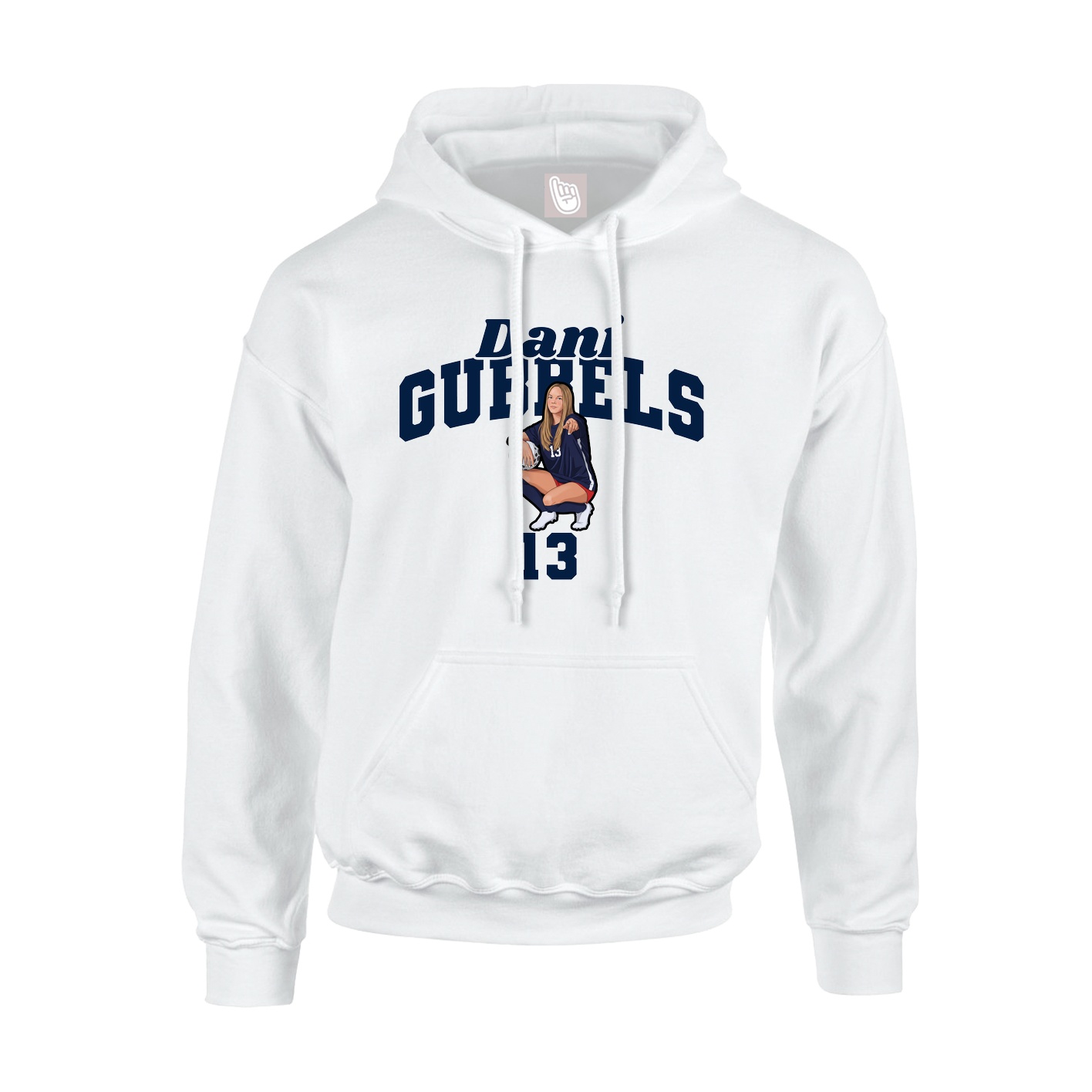Youth Hoodie — Signature Arch in White