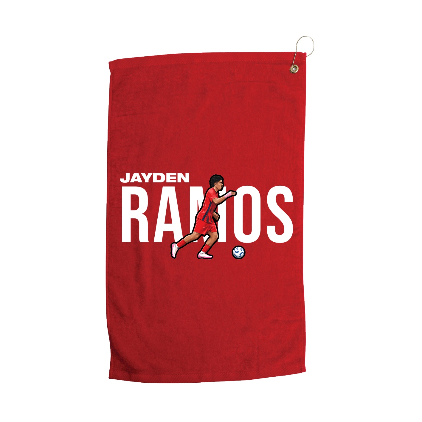 Golf Towel — Player Name in Red