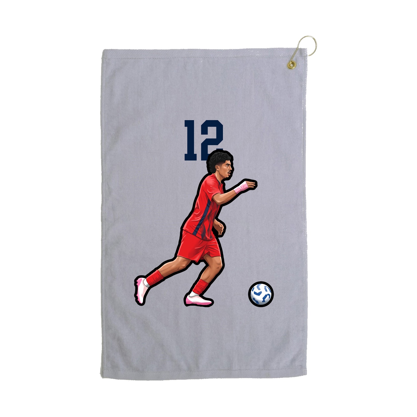 Golf Towel — Number Top in Grey