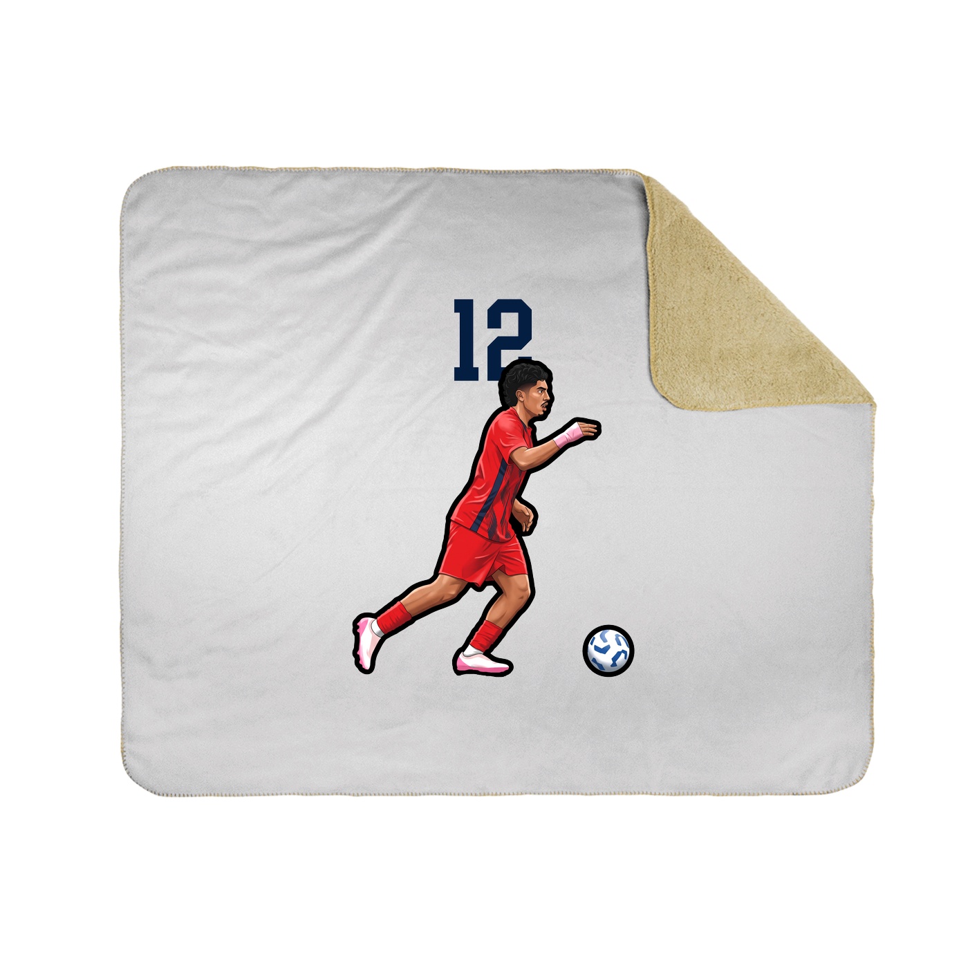 Throw Blanket — Number Top in White