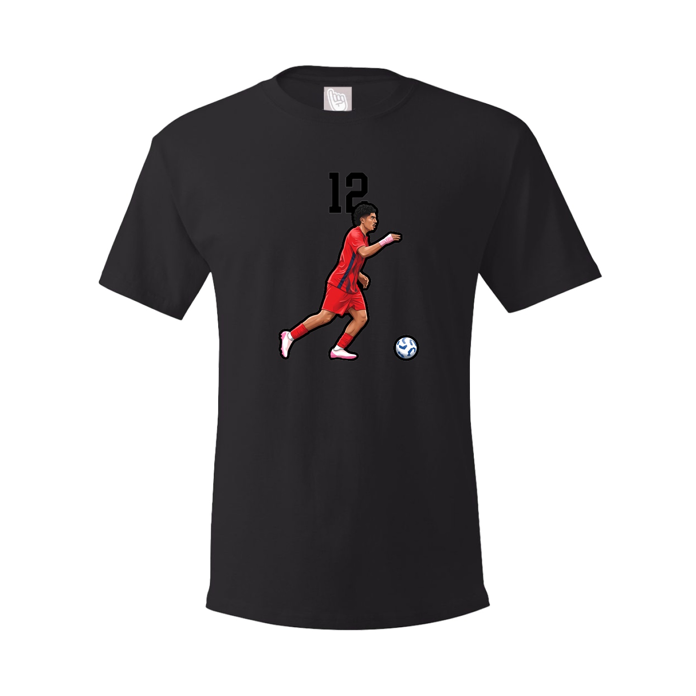 Youth Tee — Number Top in Black