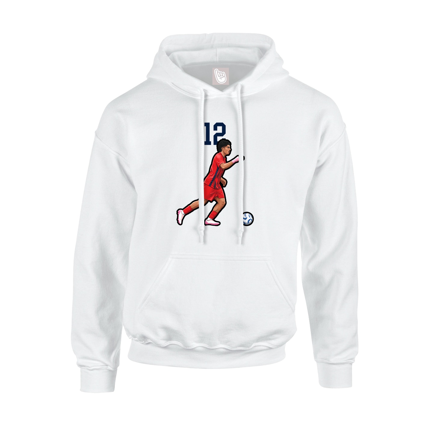 Hoodie — Number Top in White