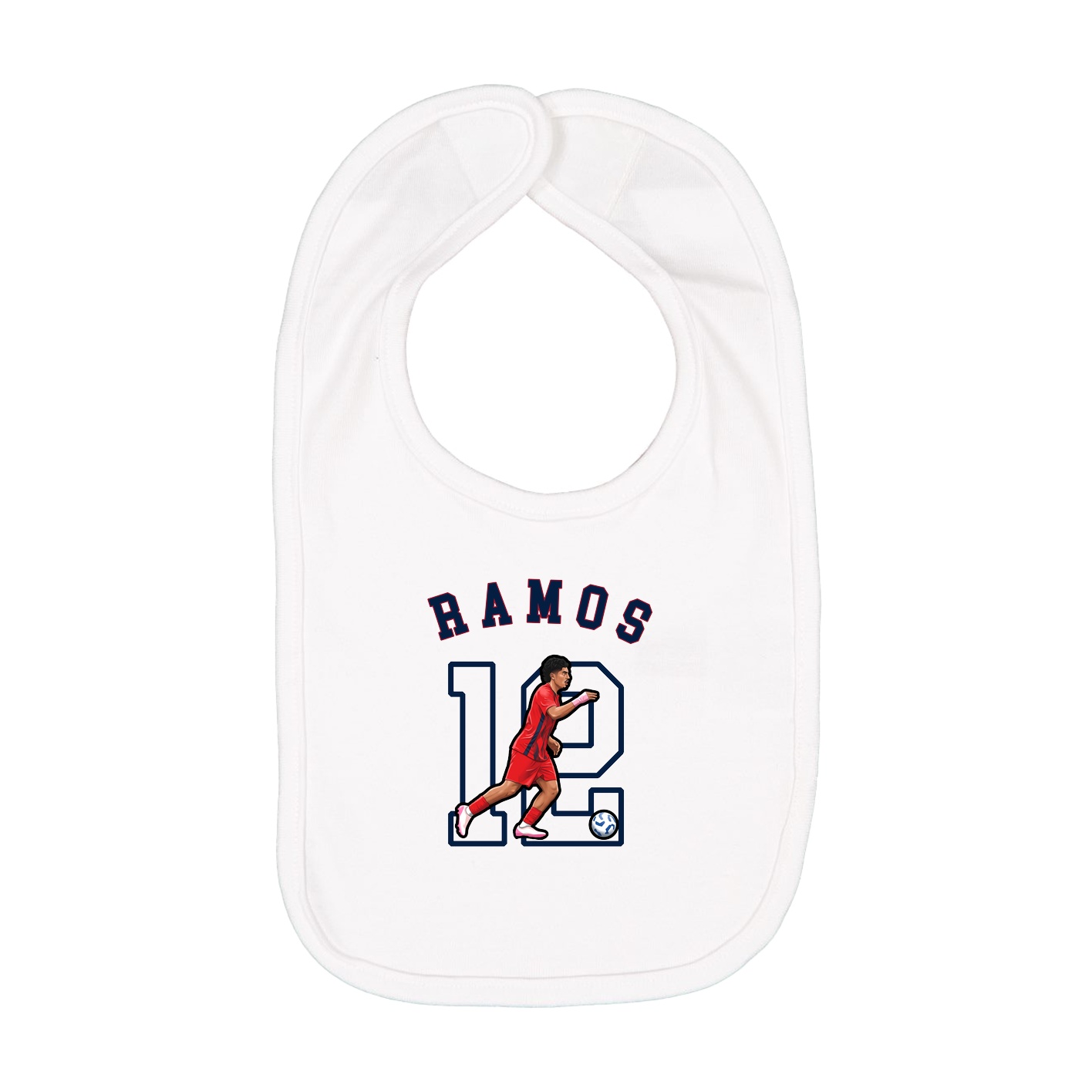 Infant Bib — Shirsey Arch in White