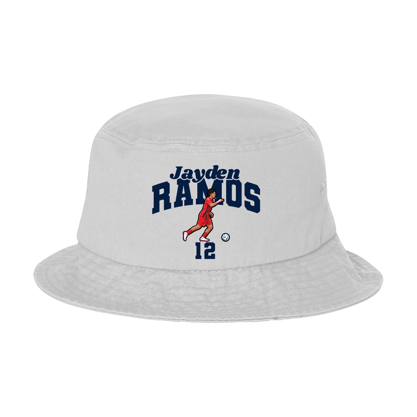 Bucket Cap — Signature Arch in White