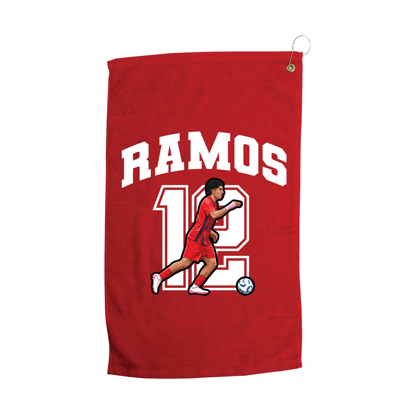 Golf Towel — Number in Red
