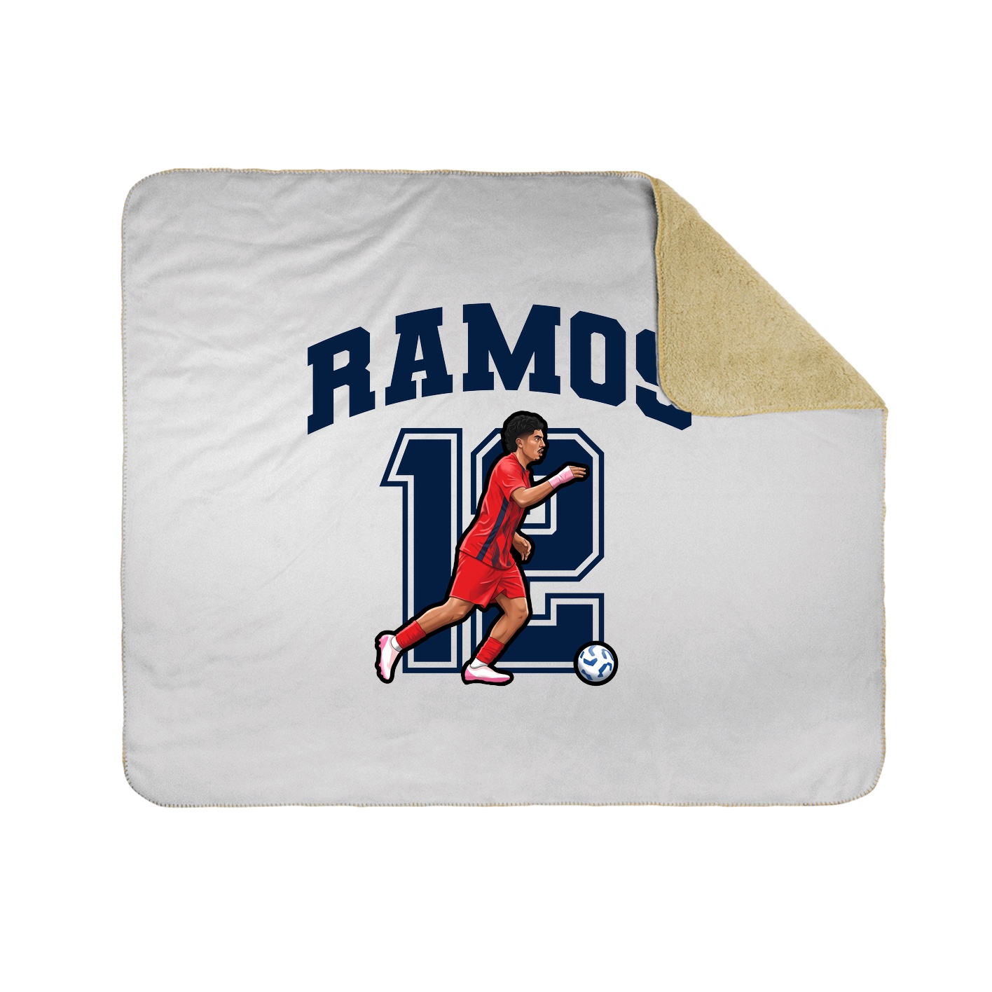 Throw Blanket — Number in White