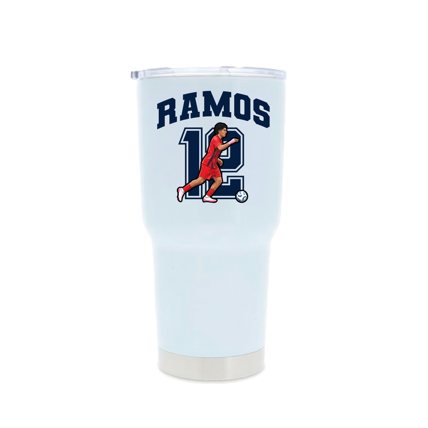 30oz Stainless Steel Tumbler — Number in White